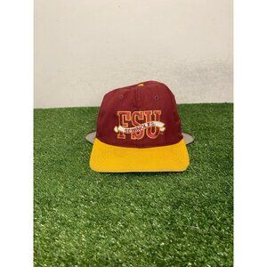 Vintage Florida State Seminoles hat cap snap back red yellow football P Cap mens